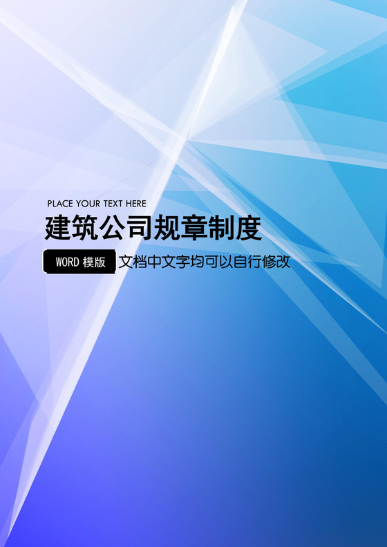 建筑公司规章制度Word文档