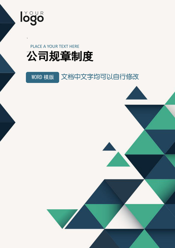 公司规章制度全面通用版Word文档