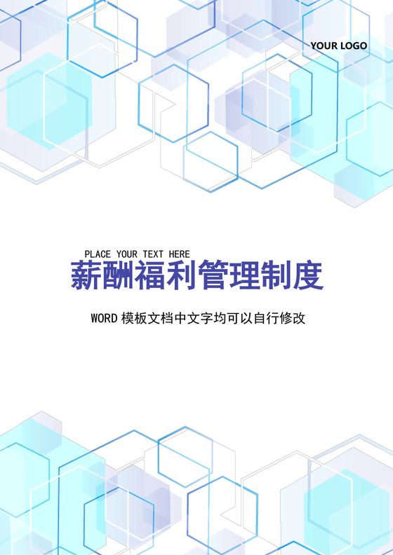 黑白简约薪酬福利管理制度工资标准word模板