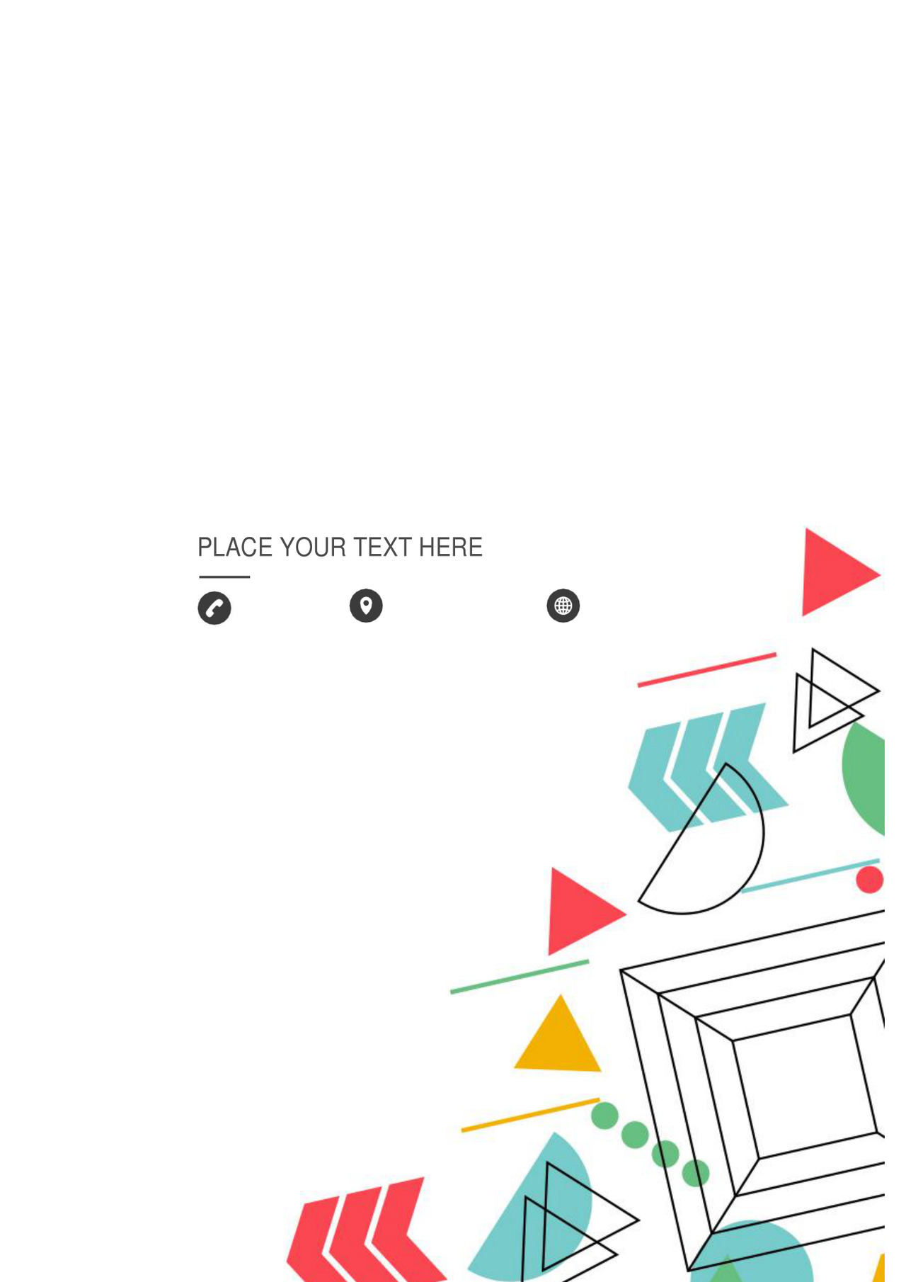 简约多彩几何图形风格企业文档封面word模板