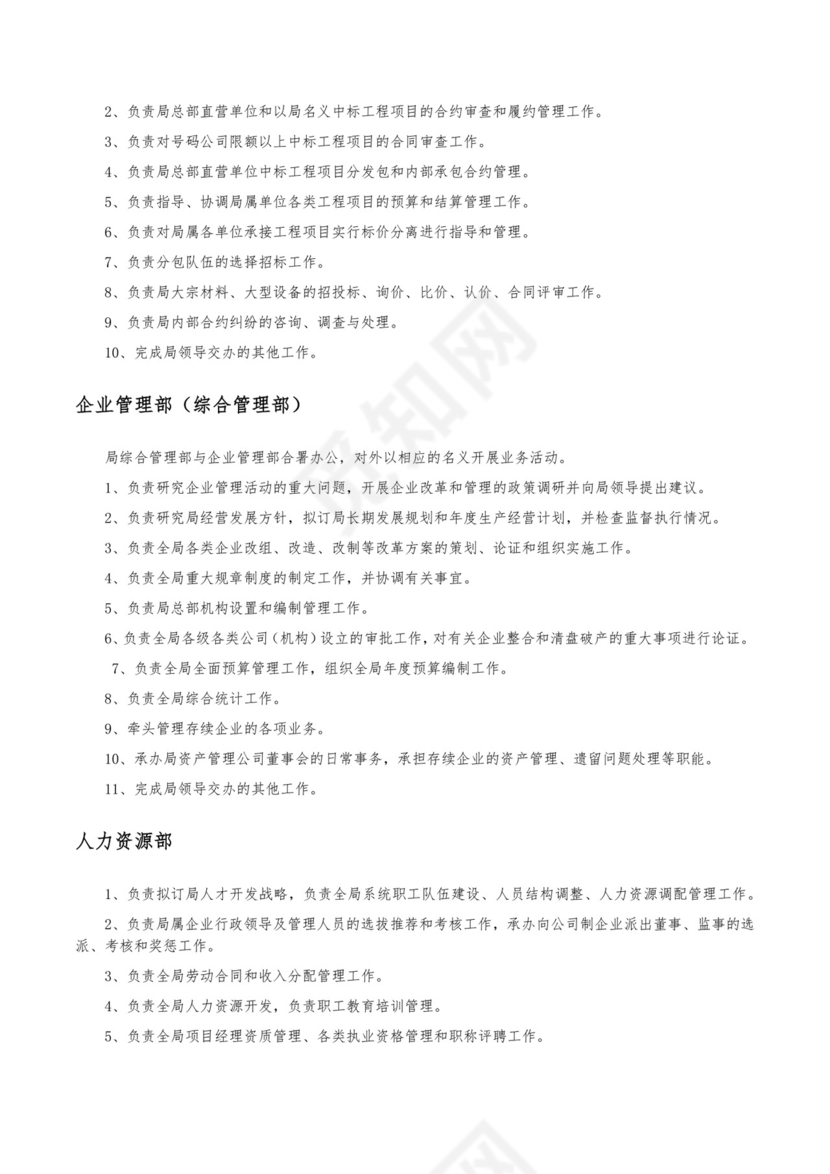 蓝色渐变简约部门岗位职责说明书word模板