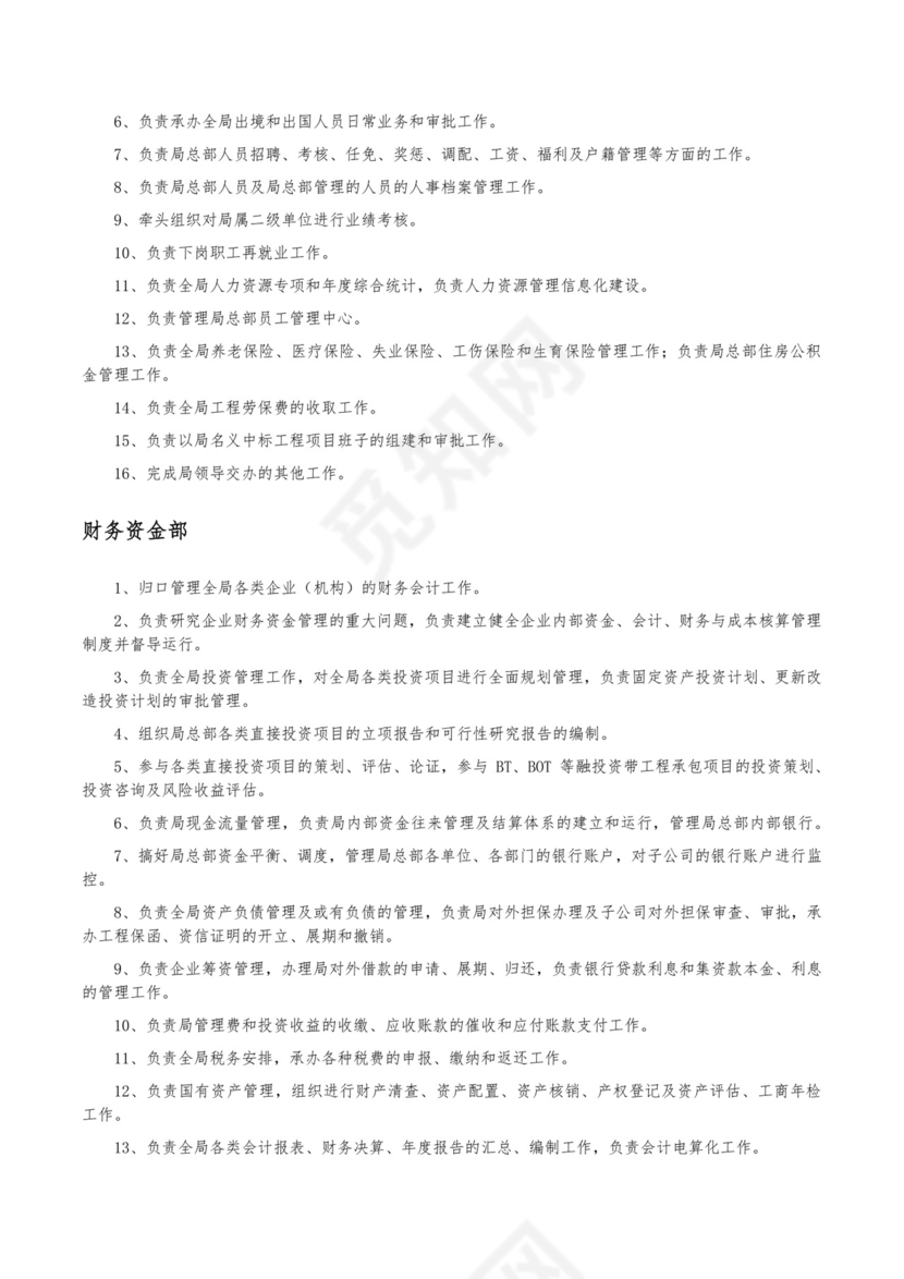 蓝色渐变简约部门岗位职责说明书word模板