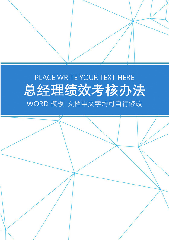 总经理绩效考核办法word模板