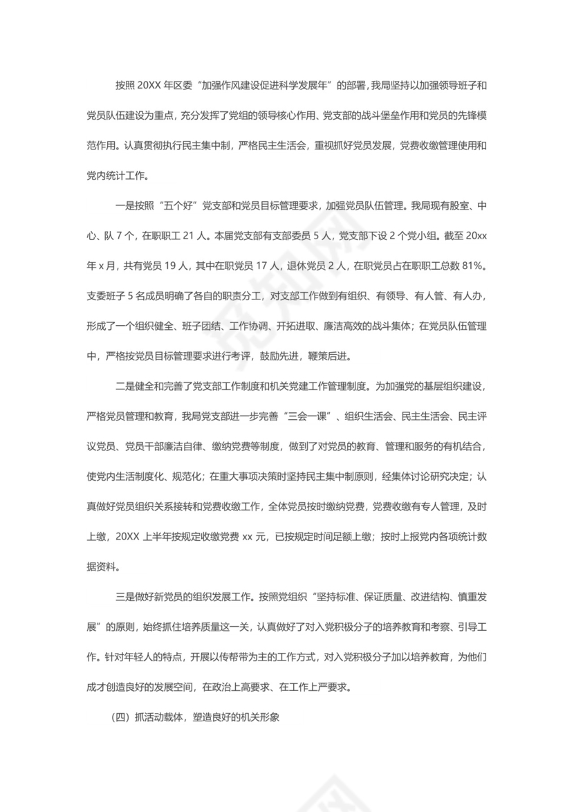 党建工作总结word文档