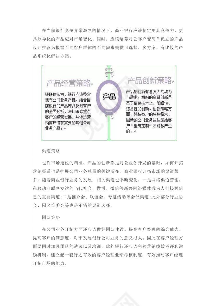 银行业务规划word文档
