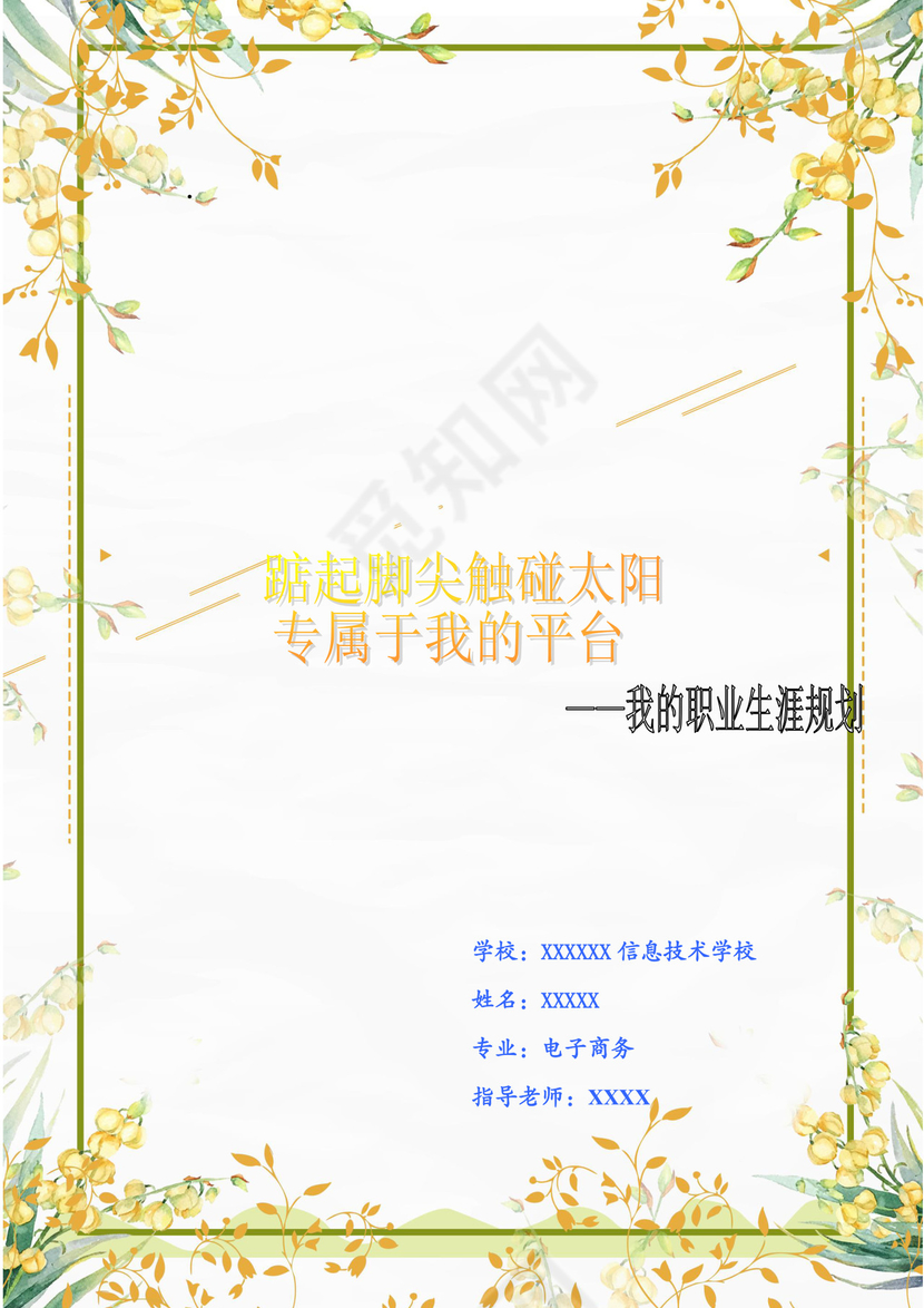 电子商务专业职业生涯规划