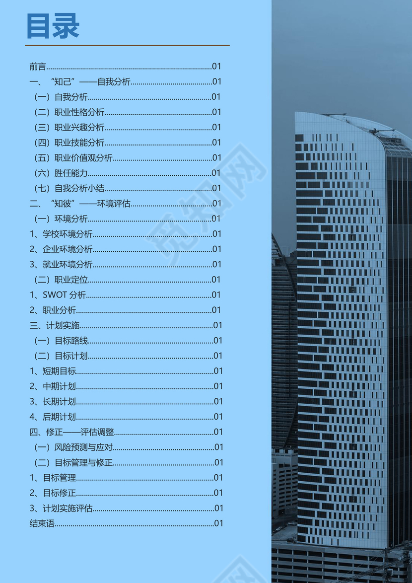 工商管理专业职业规划范本