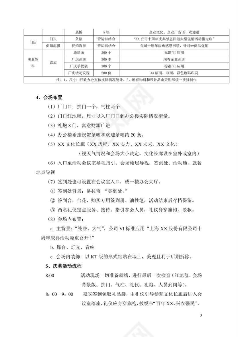 彩色简约岁末晚会元旦年会活动策划方案word模板