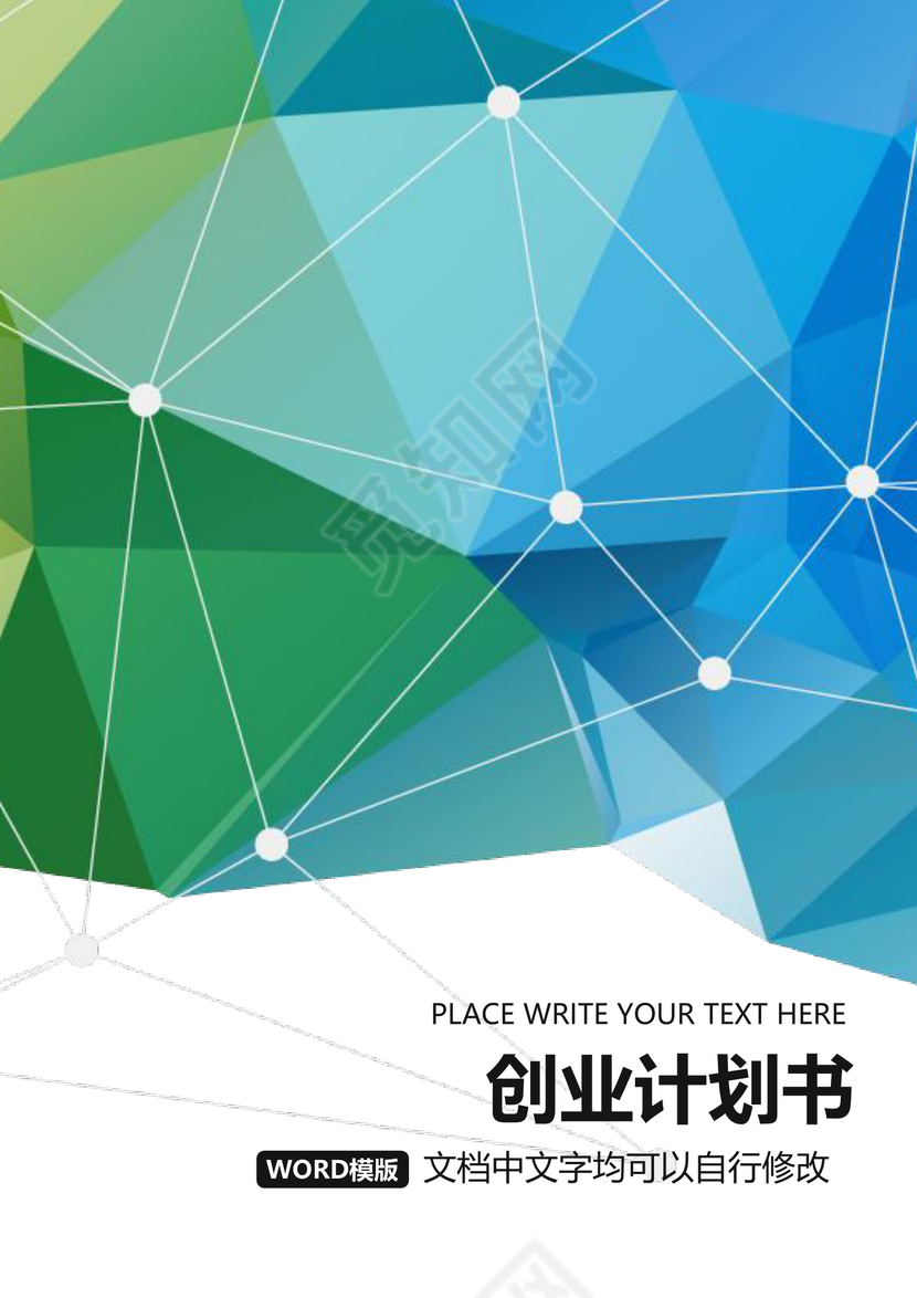 黑白简约创业计划书商业计划书word模板创新创业计划书