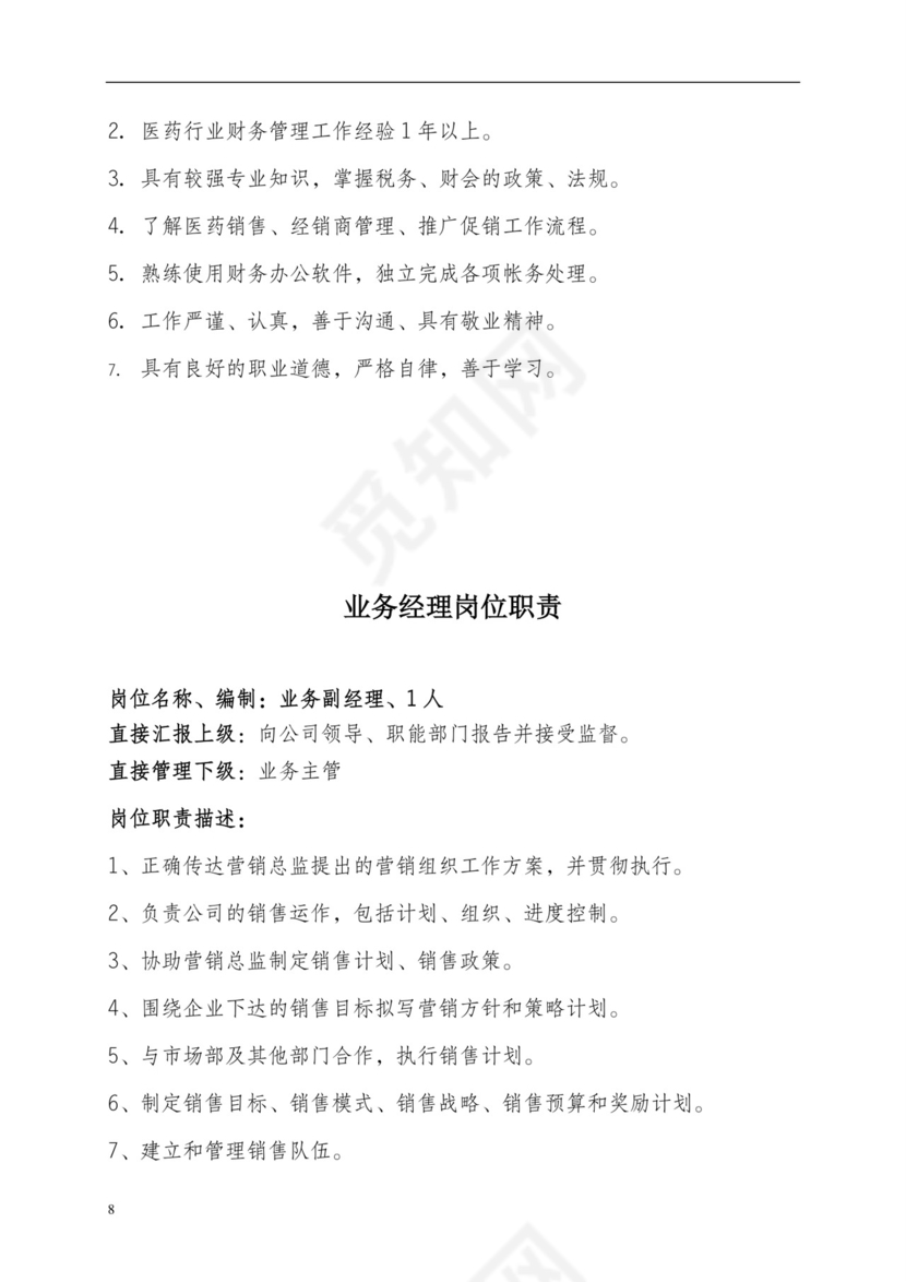 彩色简约正式公司岗位职责说明书员工职责列表word模板