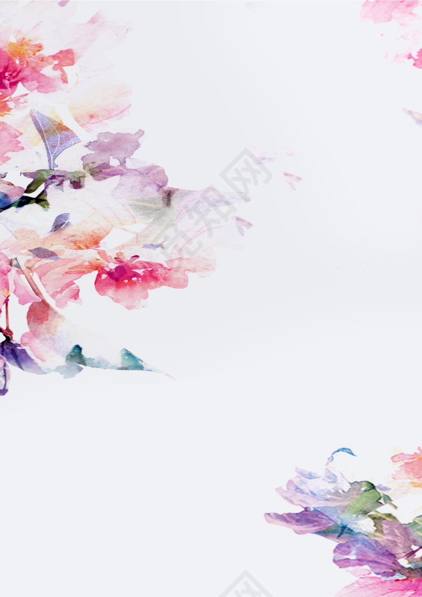 简约水彩淡雅信纸word模板