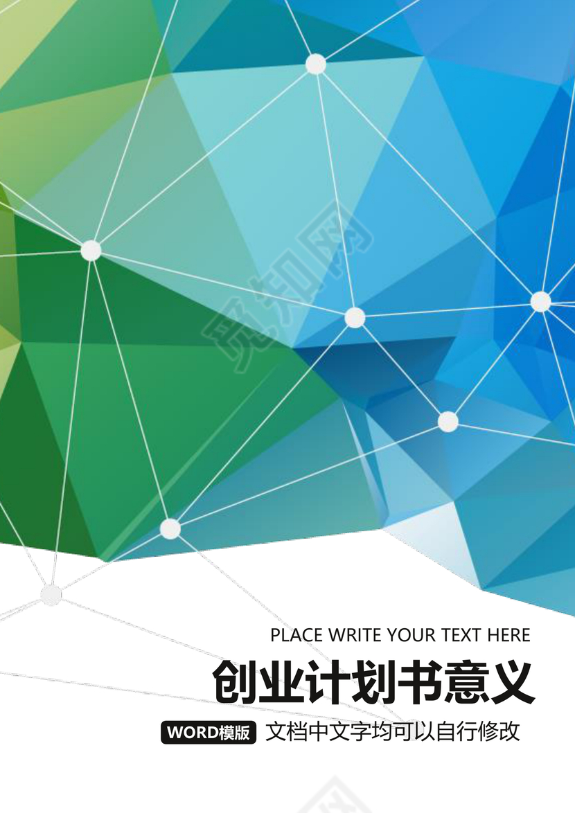 黑白简约创业计划书商业计划书word模板