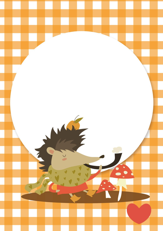 卡通动物儿童节信纸word模板