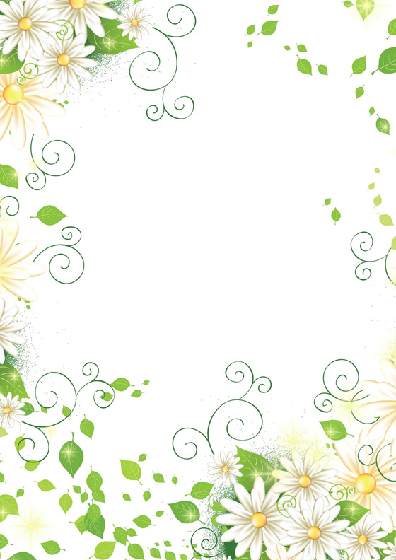 矢量插画手绘小清新夏季卡通信纸word模板