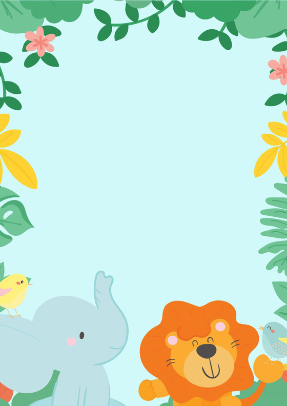 可爱花装饰小清新植物信纸word模板