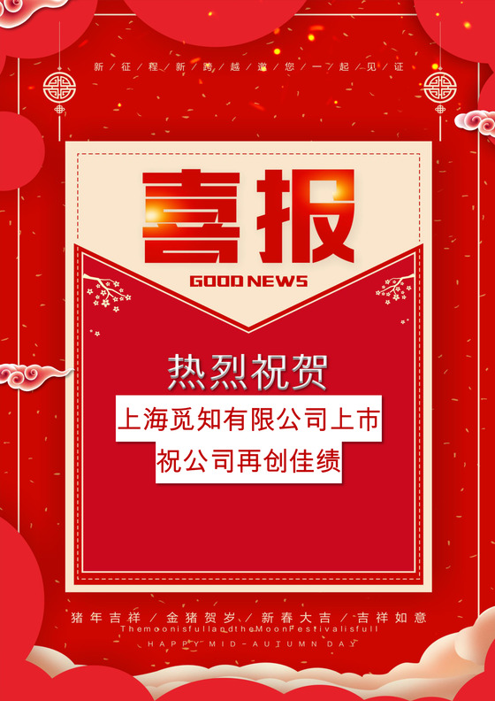红色中国风喜报喜讯海报word模板