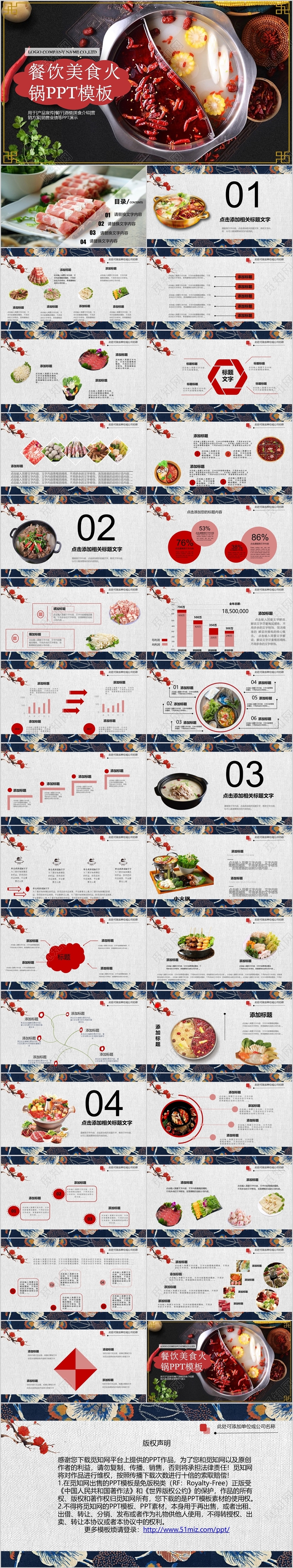 高端精美餐厅美食宣传餐饮介绍美食商业管理营销策划PPT模板