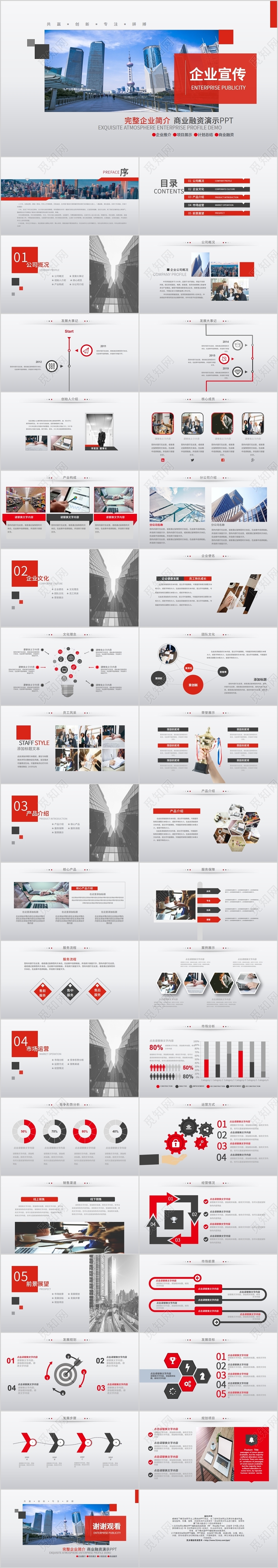 商务通用红黑企业公司团队简介介绍宣传产品PPT模板
