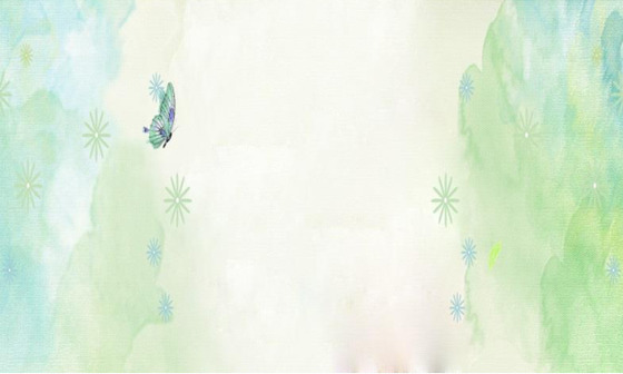 清新彩色水墨个人名片word模板