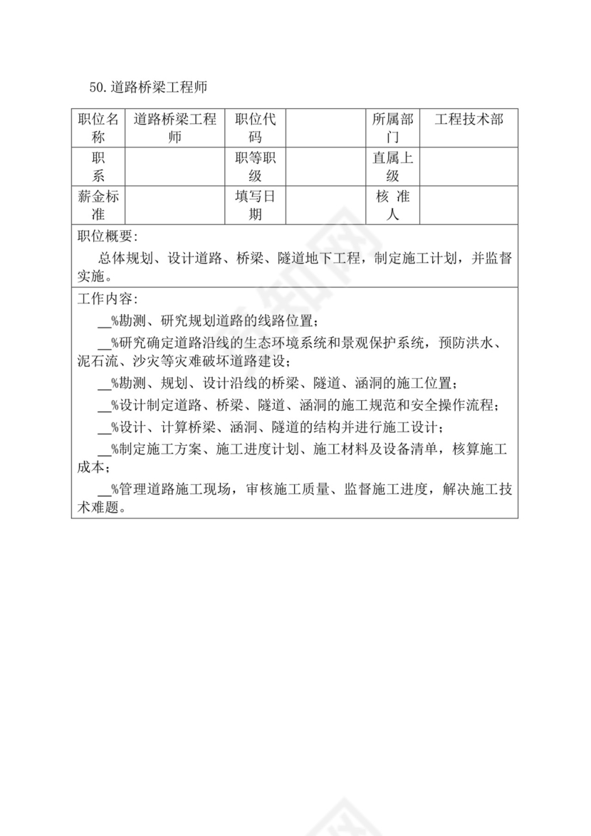 简约紫色线条装饰职位说明书公司企业绩效考核word模板
