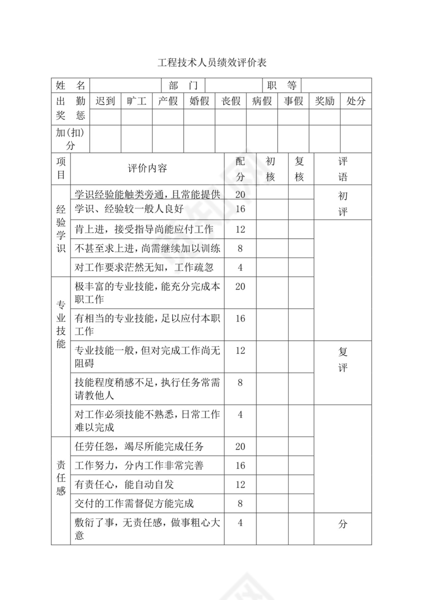 简约紫色线条装饰职位说明书公司企业绩效考核word模板