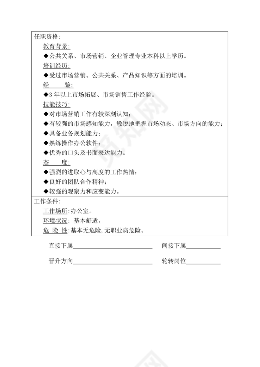 简约紫色线条装饰职位说明书公司企业绩效考核word模板