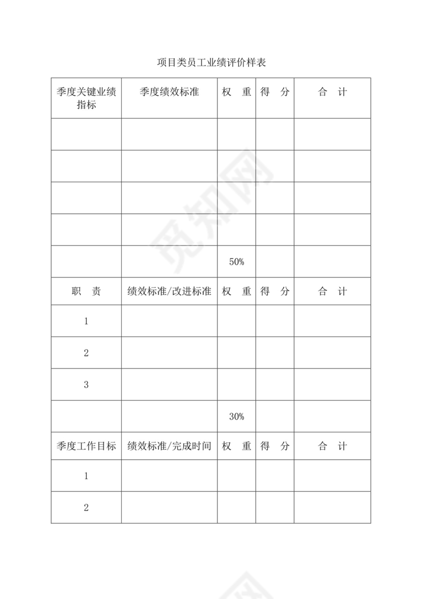 简约紫色线条装饰职位说明书公司企业绩效考核word模板
