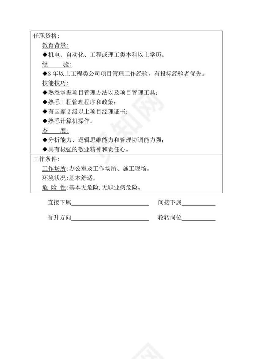 简约紫色线条装饰职位说明书公司企业绩效考核word模板