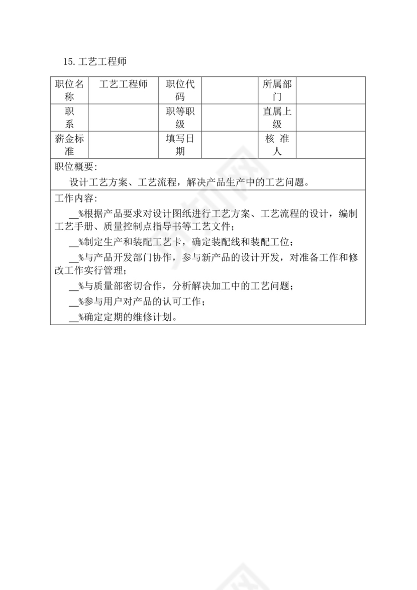 简约紫色线条装饰职位说明书公司企业绩效考核word模板