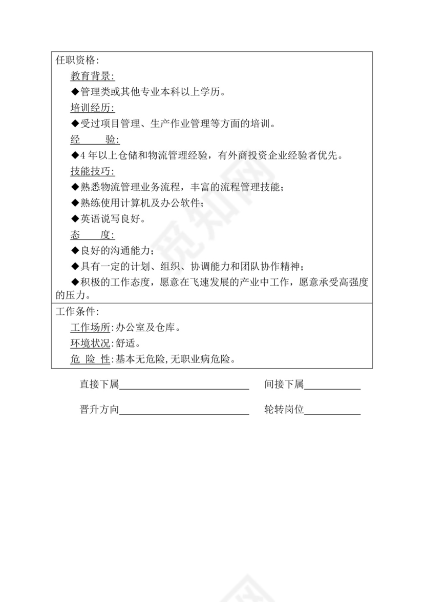 简约紫色线条装饰职位说明书公司企业绩效考核word模板