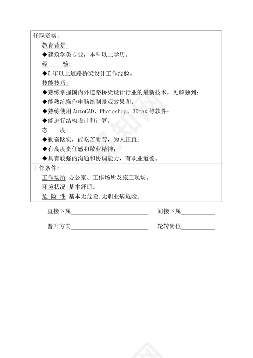 简约紫色线条装饰职位说明书公司企业绩效考核word模板