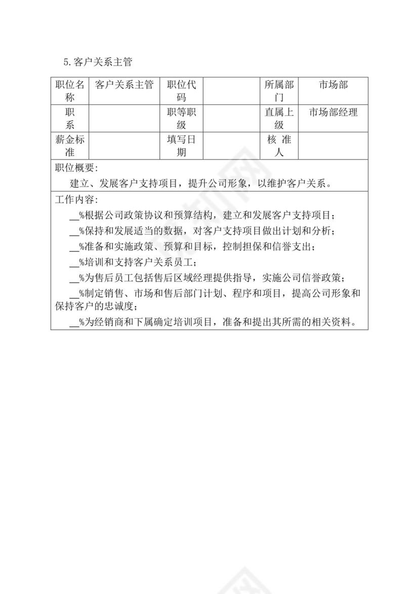 简约紫色线条装饰职位说明书公司企业绩效考核word模板