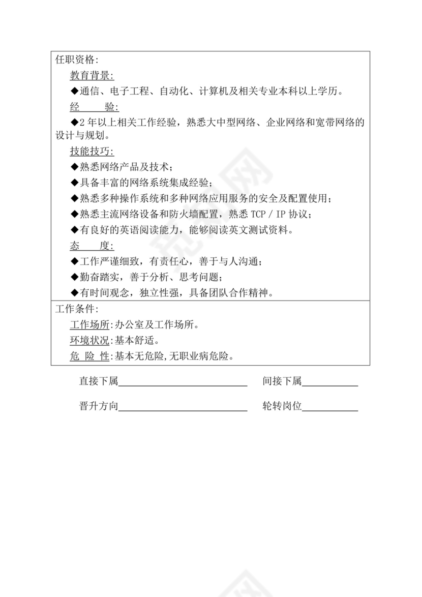 简约紫色线条装饰职位说明书公司企业绩效考核word模板