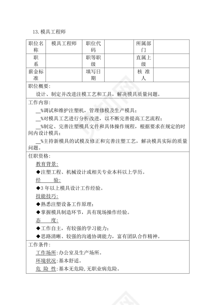 简约紫色线条装饰职位说明书公司企业绩效考核word模板