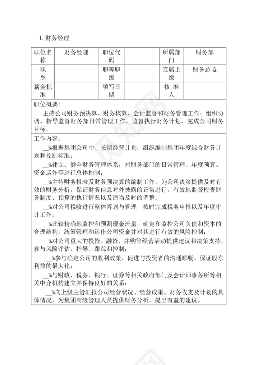 简约紫色线条装饰职位说明书公司企业绩效考核word模板