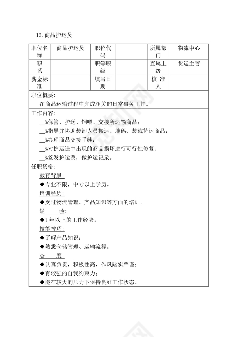 简约紫色线条装饰职位说明书公司企业绩效考核word模板