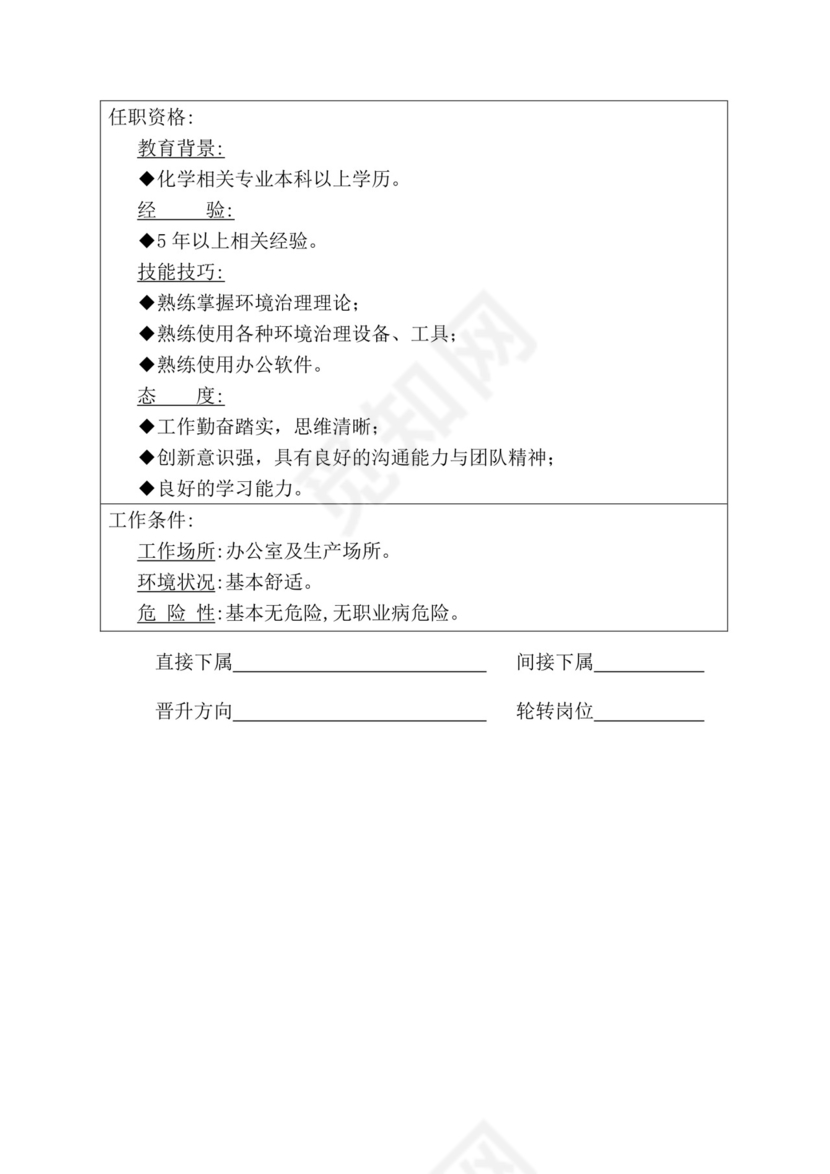 简约紫色线条装饰职位说明书公司企业绩效考核word模板