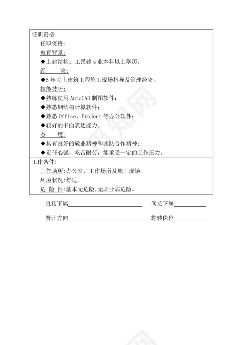 简约紫色线条装饰职位说明书公司企业绩效考核word模板