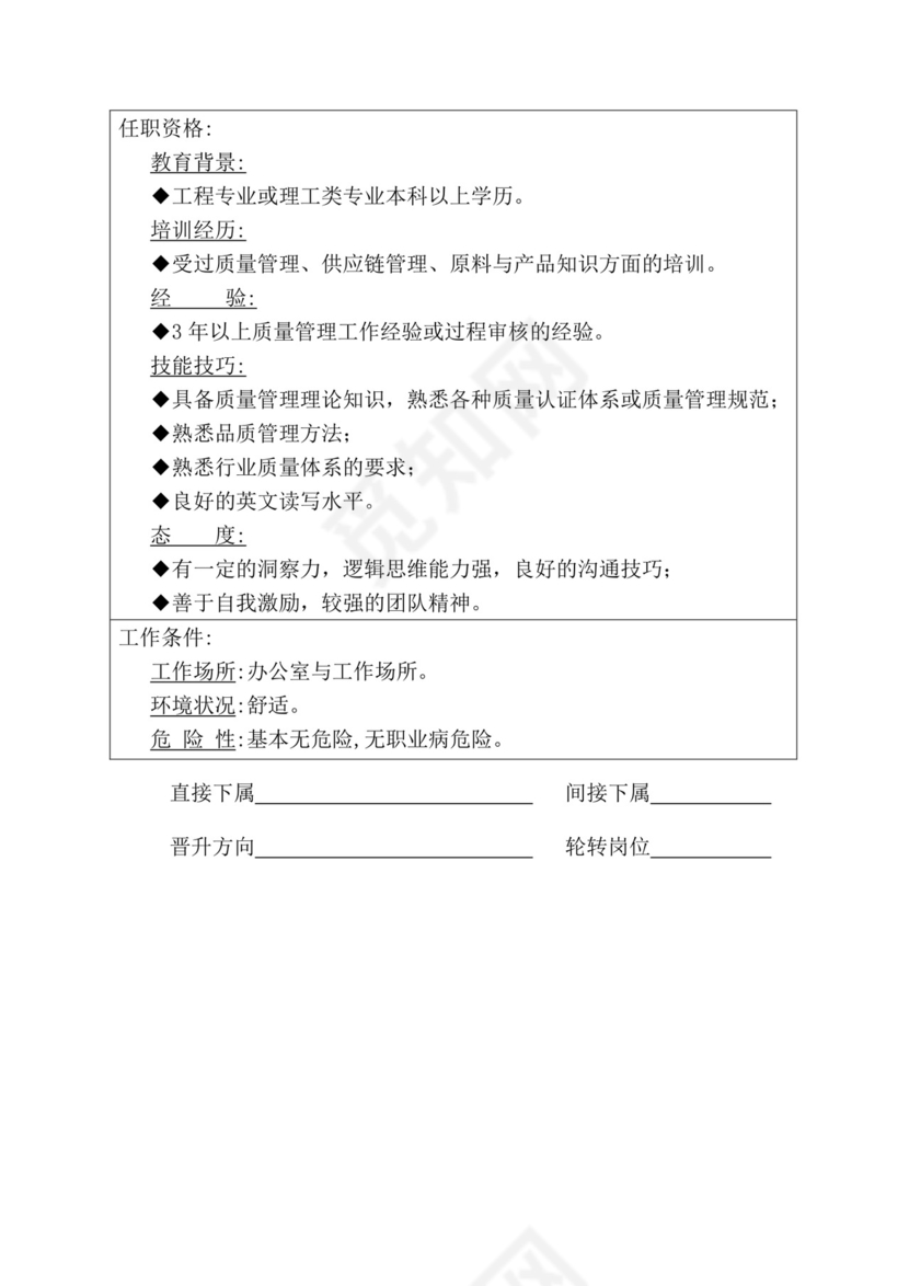 简约紫色线条装饰职位说明书公司企业绩效考核word模板
