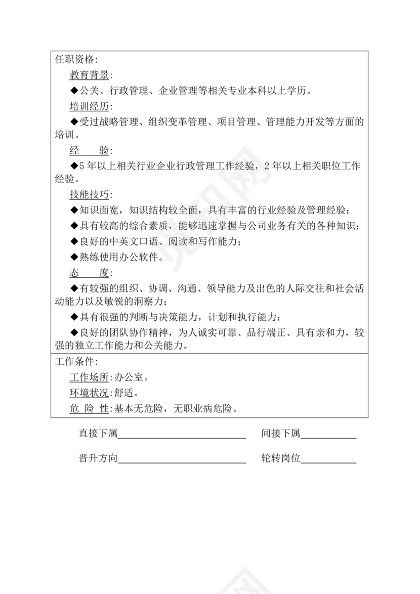 简约紫色线条装饰职位说明书公司企业绩效考核word模板