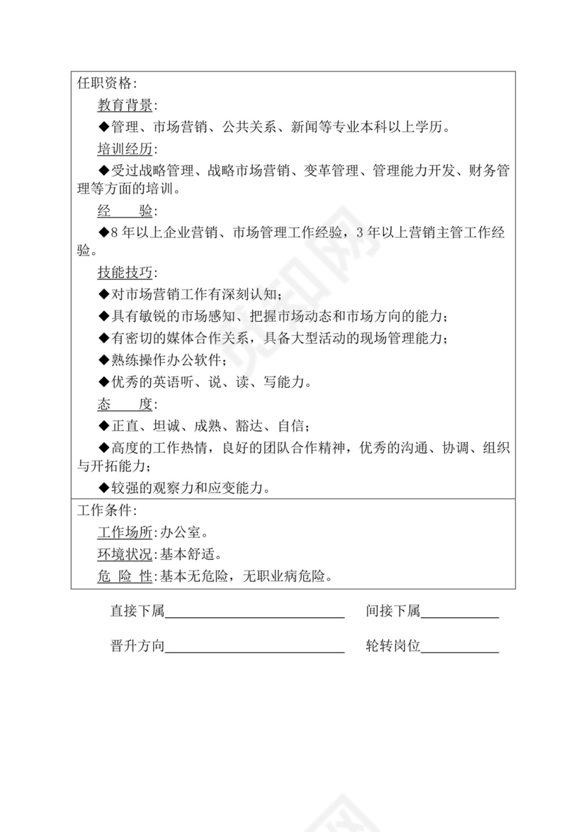 简约紫色线条装饰职位说明书公司企业绩效考核word模板