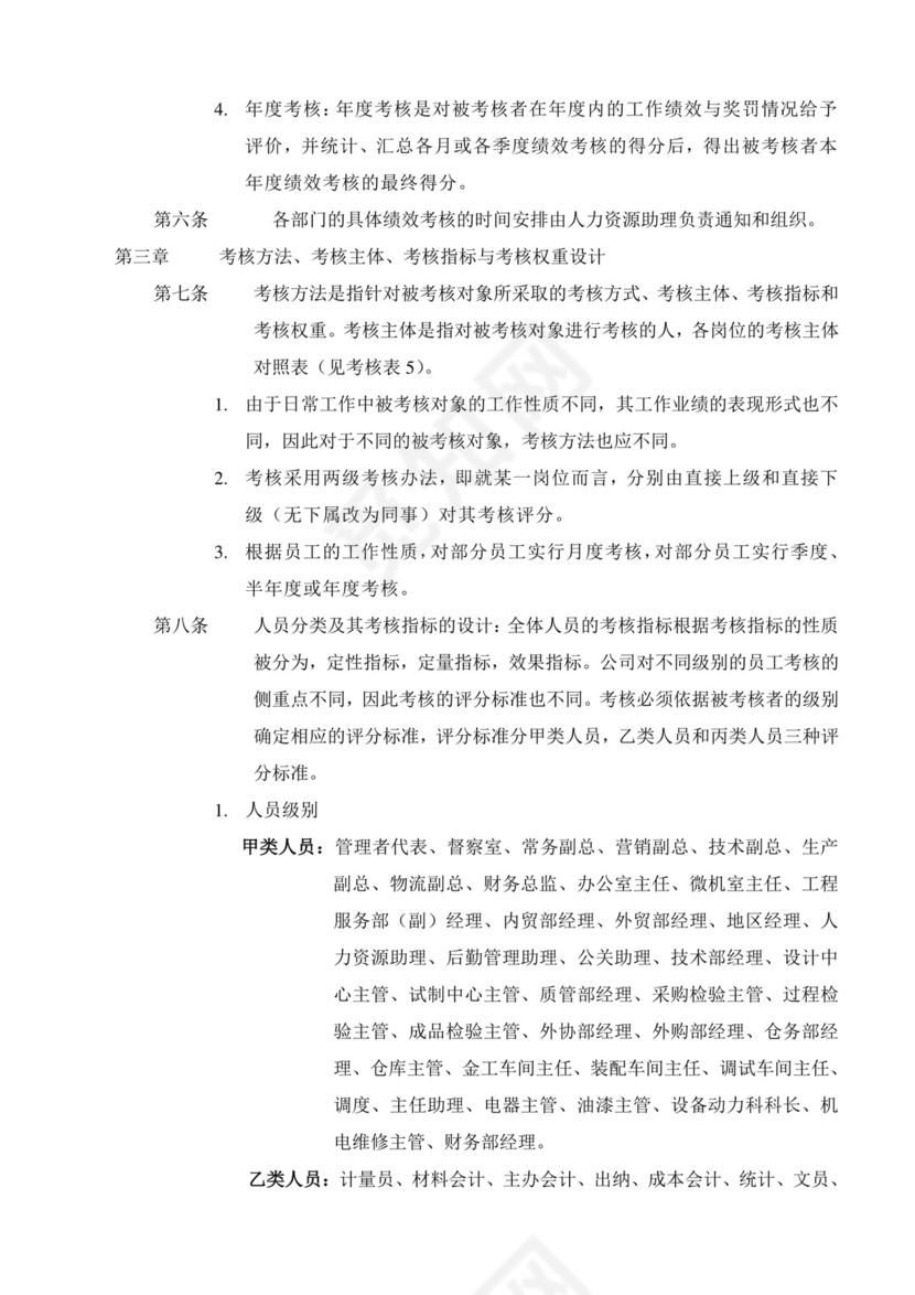 白色五彩方格背景公司企业绩效考核word模板