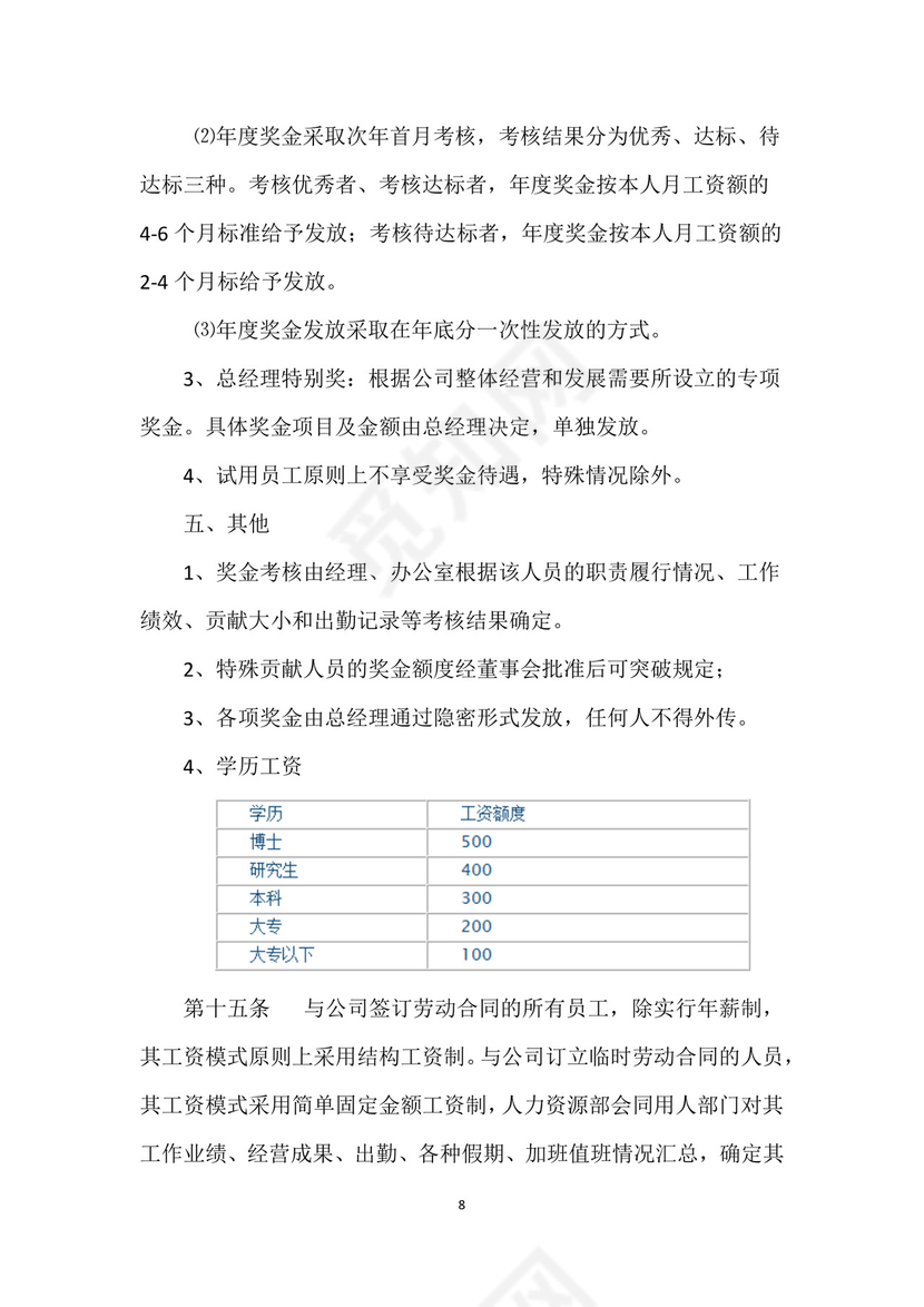 红色时尚商务企业薪酬管理制度Word文档模板