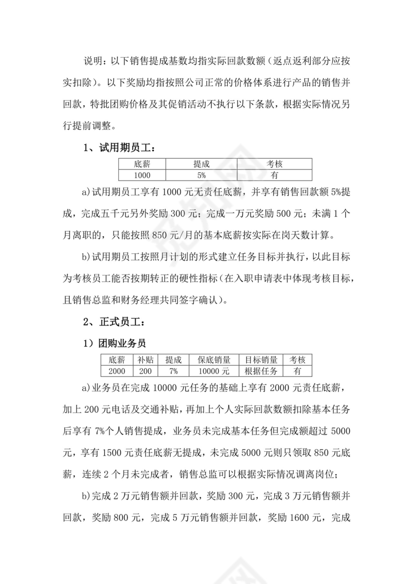 时尚简约彩色薪酬管理制度word模板