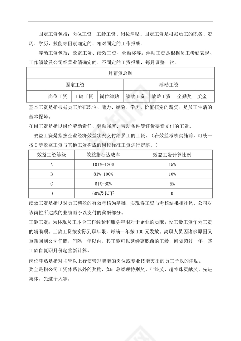 红色简约时尚线条风格薪酬管理制度word模板