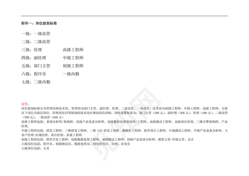 红色简约时尚线条风格薪酬管理制度word模板