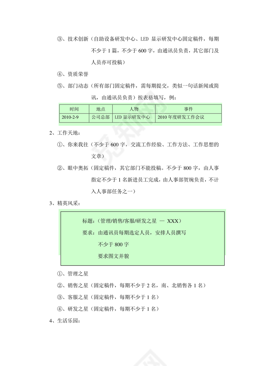 公司内刊策划方案Word模板