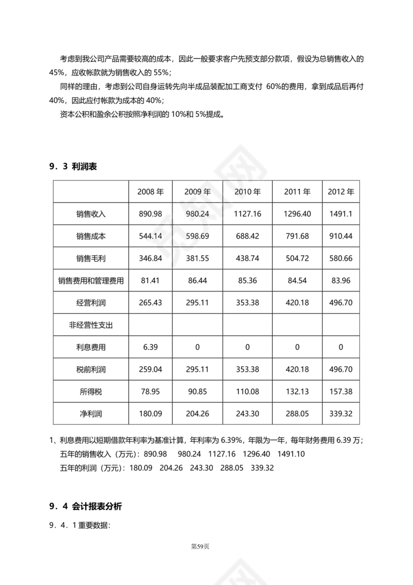 大气高端商务商业计划书