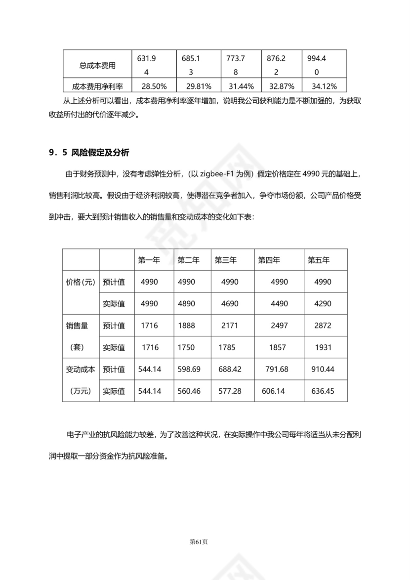 大气高端商务商业计划书