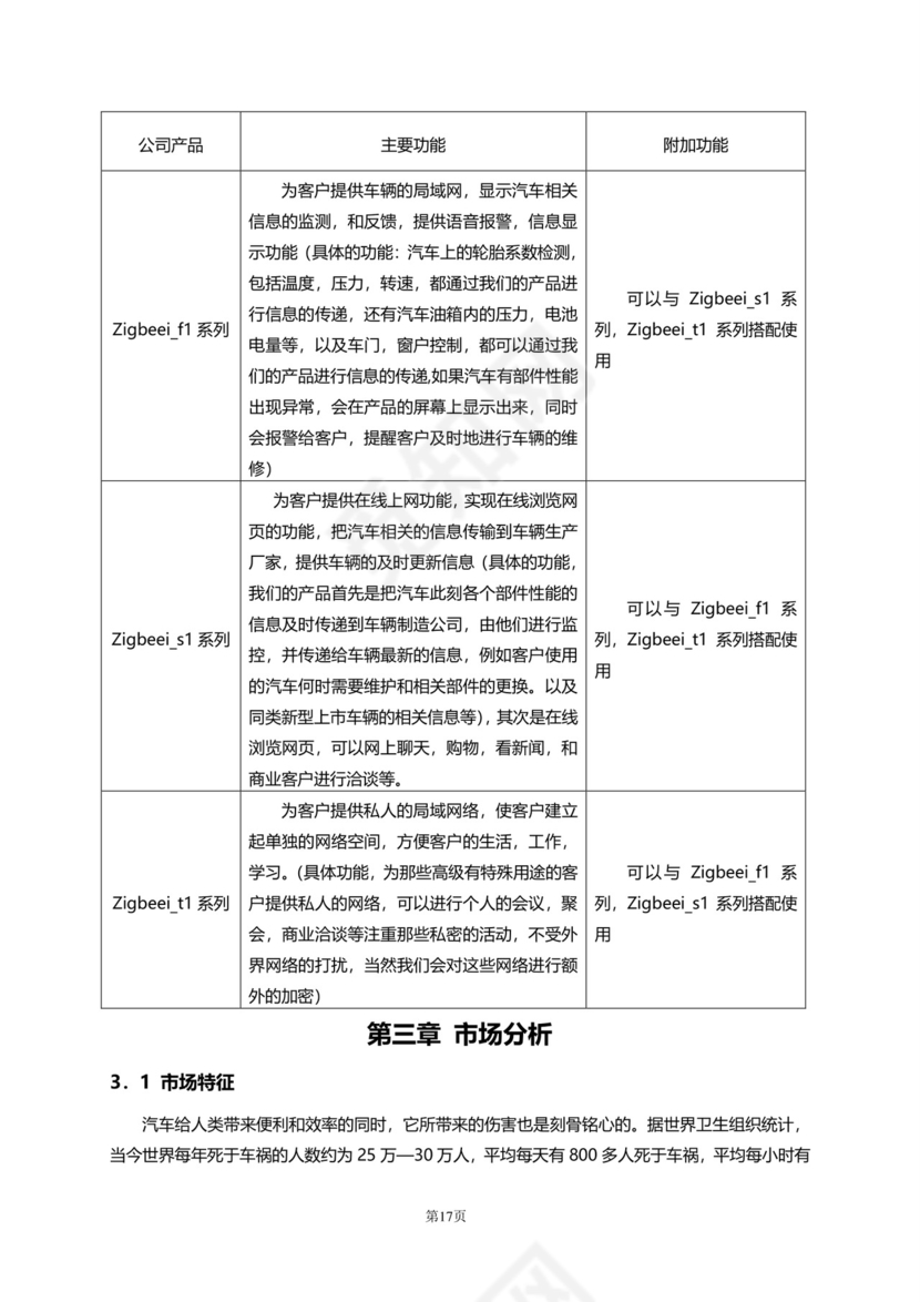 大气高端商务商业计划书